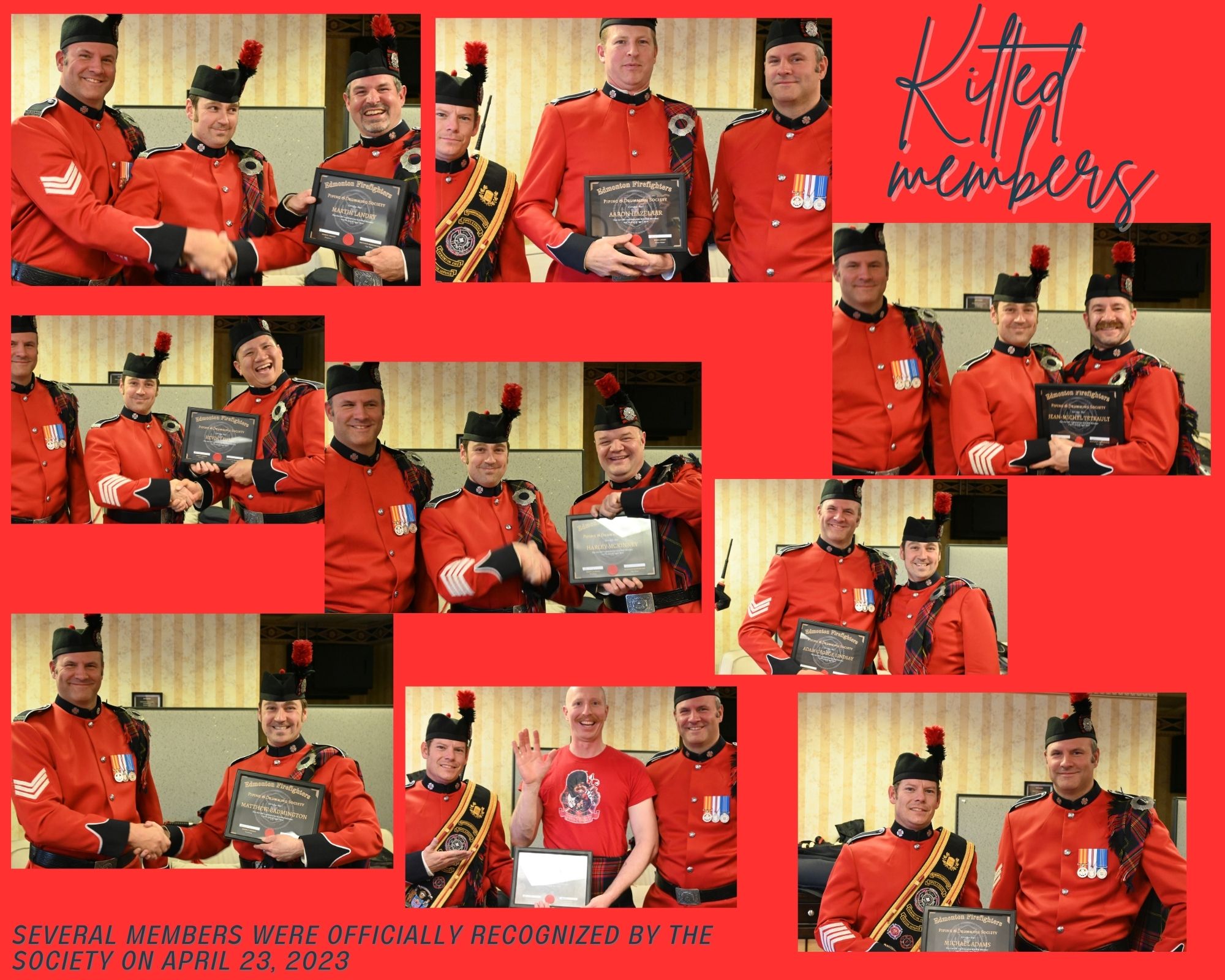 Kilted members honoured