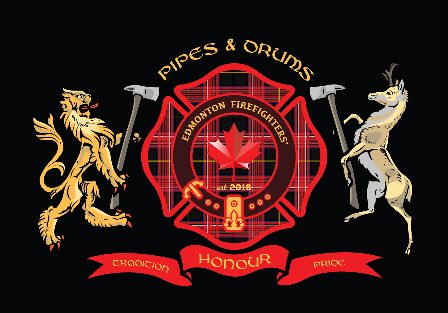 The Edmonton Firefighters Pipes & Drums appoint a Drum major and Pipe major