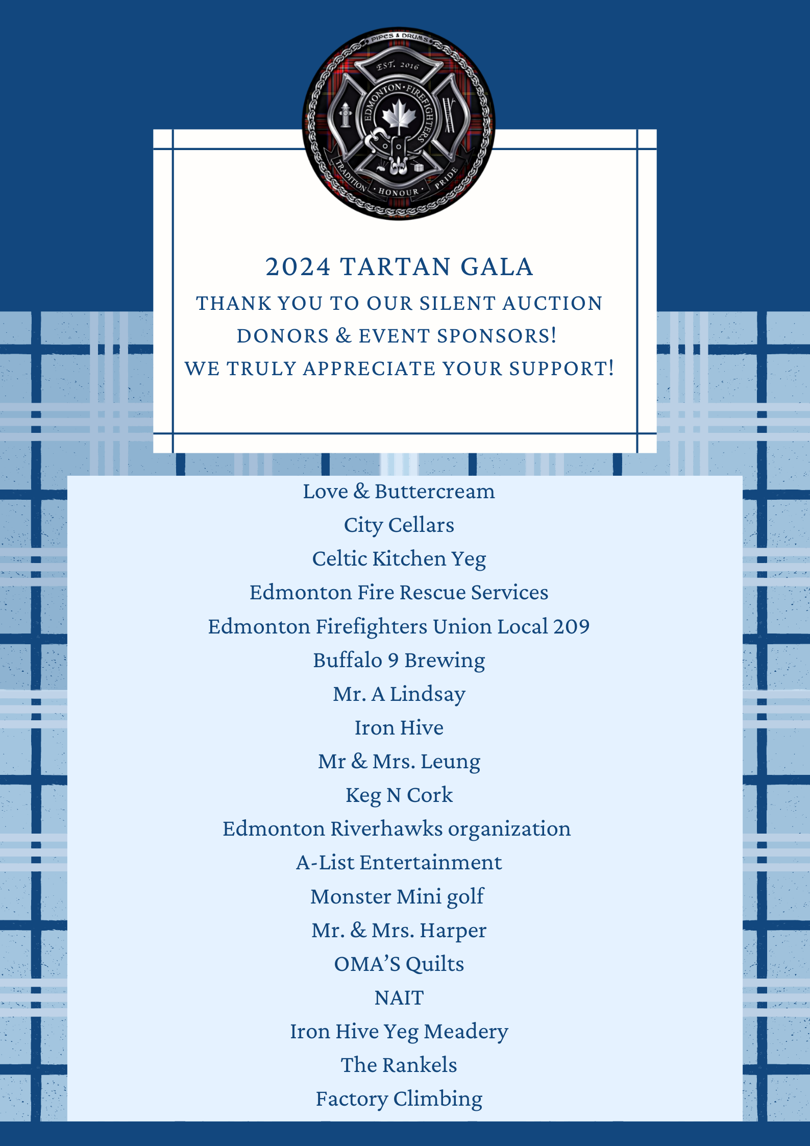 1st Annual Tartan Gala